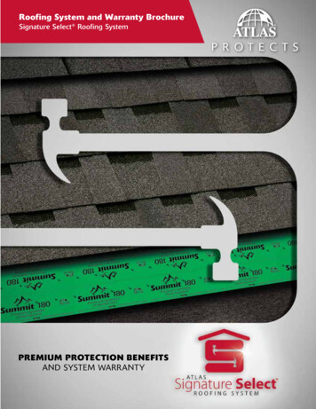 Roofing System And Warranty Brochure