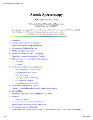 Atomic Spectroscopy - NIST