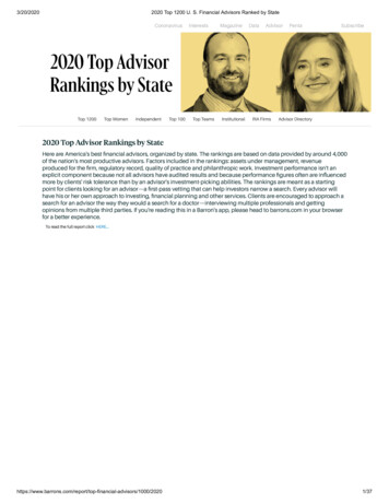 Rankings By State 2020 Top Advisor - Financial Management