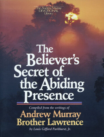The Believer's Secret Of The Abiding Presence - Hcf-india 