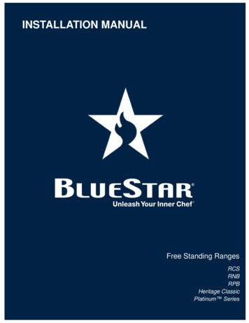 INSTALLATION MANUAL - BlueStar