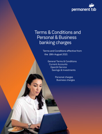 Terms & Conditions And Personal & Business Banking Charges