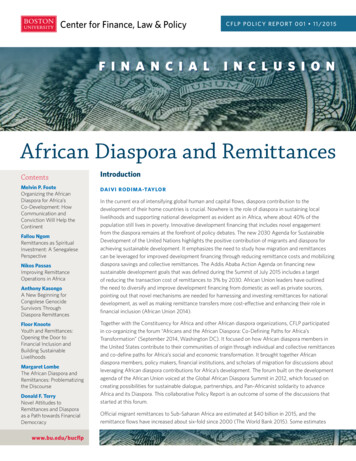 African Diaspora And Remittances - Boston University
