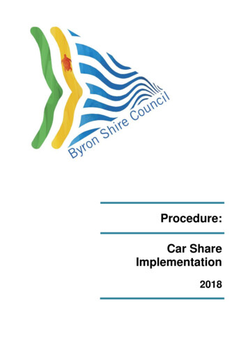 Procedure: Car Share Implementation