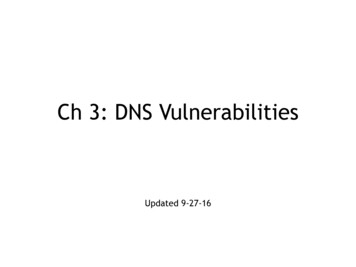 Ch 3: DNS Vulnerabilities