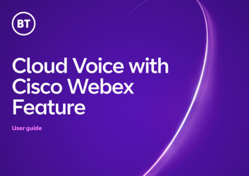 Cloud Voice With Cisco Webex Feature - BT Business