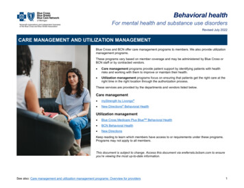 Care Management And Utilization Management - Bcbsm
