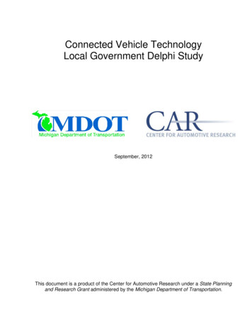 Connected Vehicle Technology Local Government Delphi Study