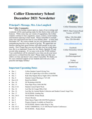 Collier Elementary School December 2021 Newsletter