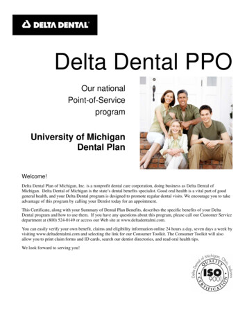 Delta Dental PPO - Human Resources University Of Michigan