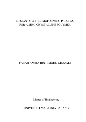 Design Of A Thermoforming Process For A Semi-crystalline Polymer