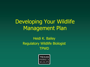 Developing Your Wildlife Management Plan