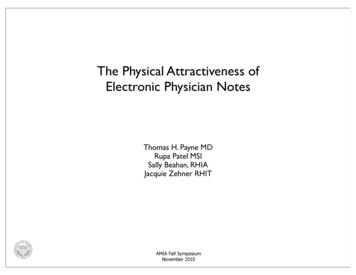 The Physical Attractiveness Of Electronic Physician Notes