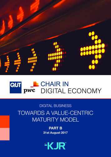 Digital Business Towards A Value-centric Maturity Model