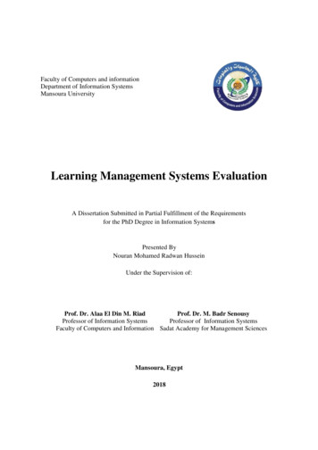 Learning Management Systems Evaluation - University Of New Mexico