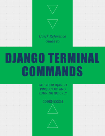 Quick Reference Guide To DJANGO TERMINAL COMMANDS - Codemy 
