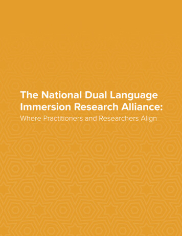 The National Dual Language Immersion Research Alliance