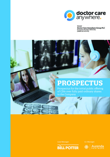 PROSPECTUS - Doctor Care Anywhere