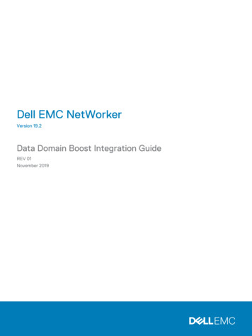 Dell EMC NetWorker Data Domain Boost Integration Guide