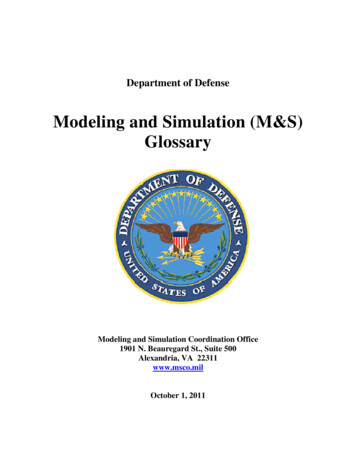 Modeling And Simulation (M&S) Glossary - AcqNotes