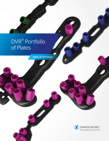 DVR Portfolio Of Plates - Zimmer Biomet