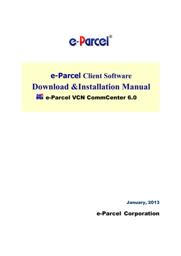 E-Parcel Client Software &Installation Manual