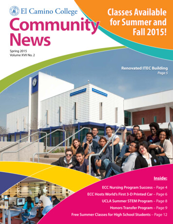 El Camino College Community For Summer And News