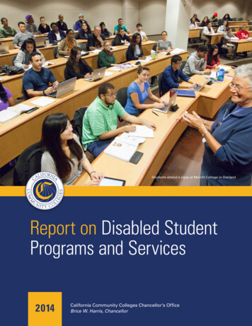Report On Disabled Student Programs And Services