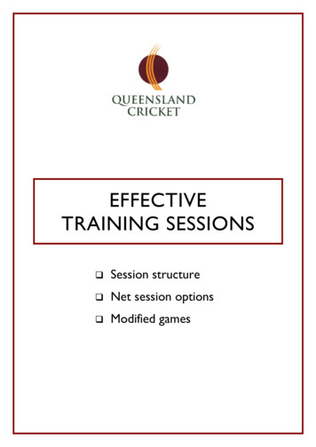 Effective Training Sessions - Cricket