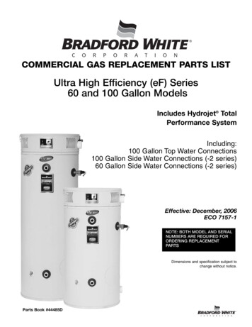 Ultra High Efficiency (eF) Series 60 And 100 Gallon Models