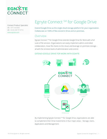 Egnyte Connect SM For Google Drive