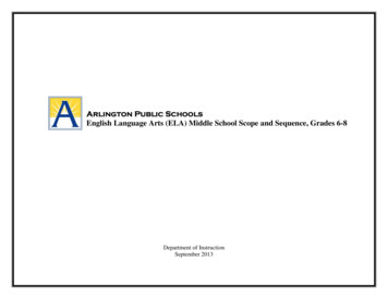 ELA Middle School Scope And Sequence-Final - Arlington Public Schools