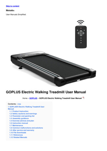 GOPLUS Electric Walking Treadmill User Manual - Manuals 