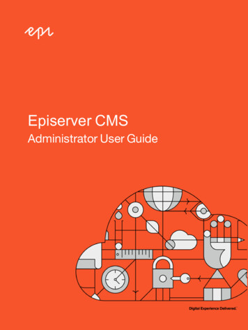 Episerver CMS Administrator User Guide - Limetta.se