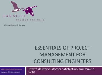 Essentials Of Project Management For Consulting Engineers