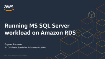Running MS SQL Server Workload On Amazon RDS