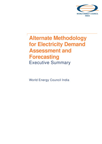 Alternate Methodology For Electricity Demand Assessment And . - WEC India