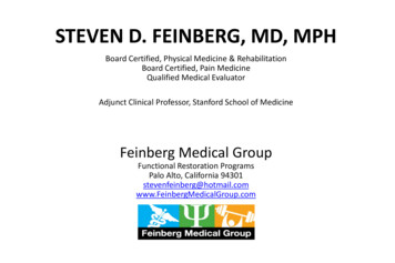 Steven D. Feinberg, Md, Mph - Coa