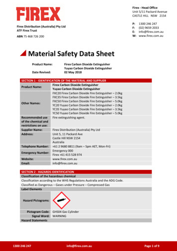 Material Safety Data Sheet - Firex .au