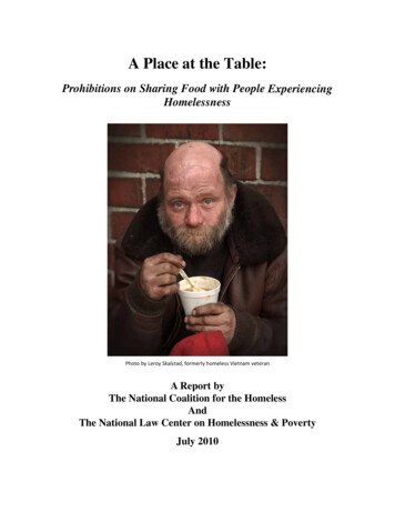 A Place At The Table - National Coalition For The Homeless