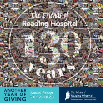 ANOTHER YEAR OF Annual Report GIVING - Tower Health
