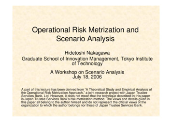 Operational Risk Metrization And Scenario Analysis