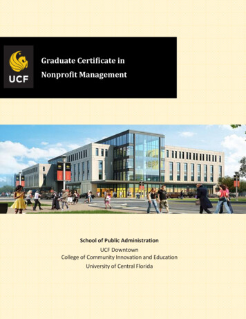 Graduate Certificate In Nonprofit Management - Ccie.ucf.edu