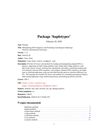 Package 'haplotypes'