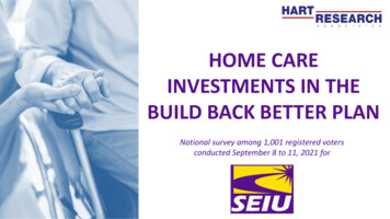 Home Care Investments In The Build Back Better Plan