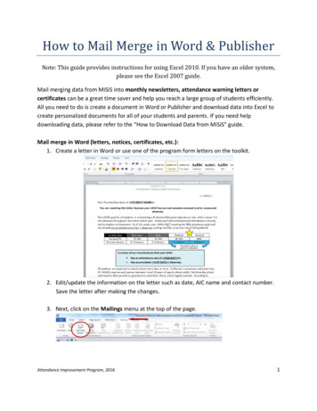 How To Mail Merge In Word & Publisher