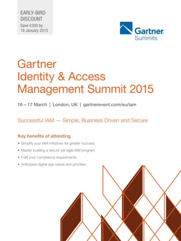 Gartner Identity & Access Management Summit 2015