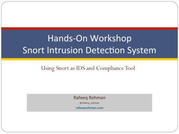 Hands&On(Workshop( SnortIntrusion(Detec7on(System(( - Rafeeq Rehman