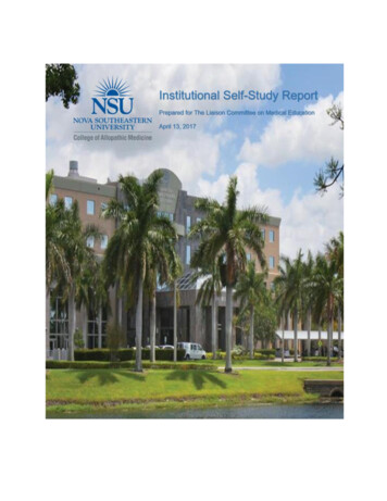 INSTITUTIONAL PLANNING SELF STUDY (LCME) - Nova Southeastern University