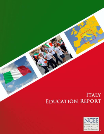 An Overview Of Italy's Education System - NCEE